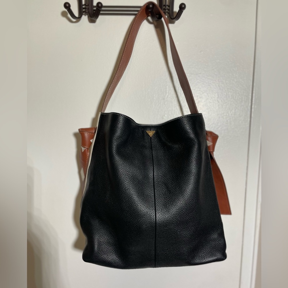 SAM EDELMAN “Audrey” 2-tone leather shoulder bag - Picture 1 of 8